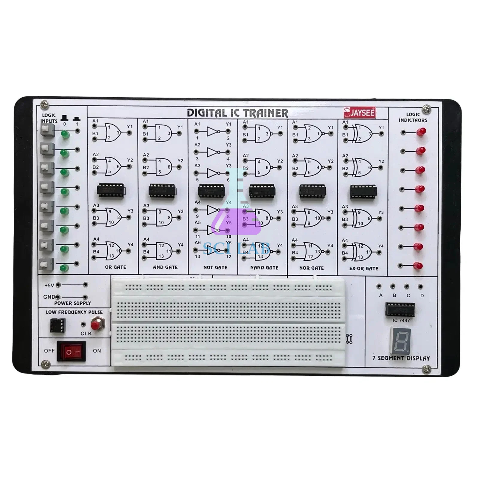 Digital IC Trainer with Digital Voltmeter